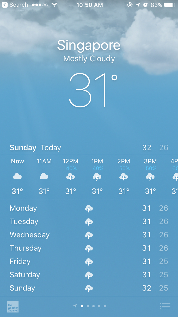 新加坡最近天气情况如何