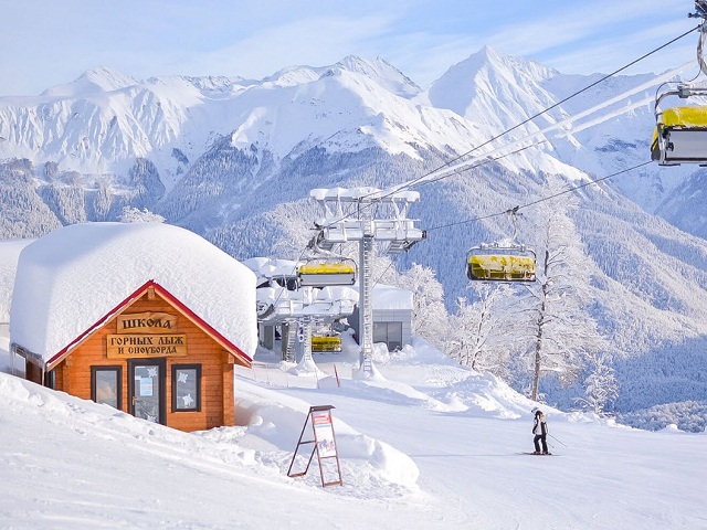 索契冬奥会雪山景区一日游(克拉斯那波利亚纳 雪山缆车往返 奥林匹克