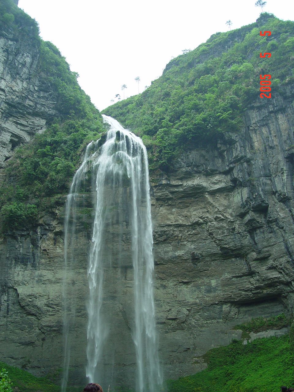 夯溪大峡谷 德夯大峡谷                     流沙瀑布,中国最高