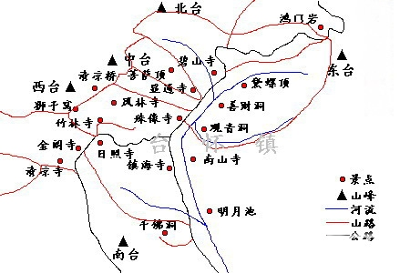 五台山位居中国四大佛教名山之首,称为"金五台",为文殊菩萨的道场.图片