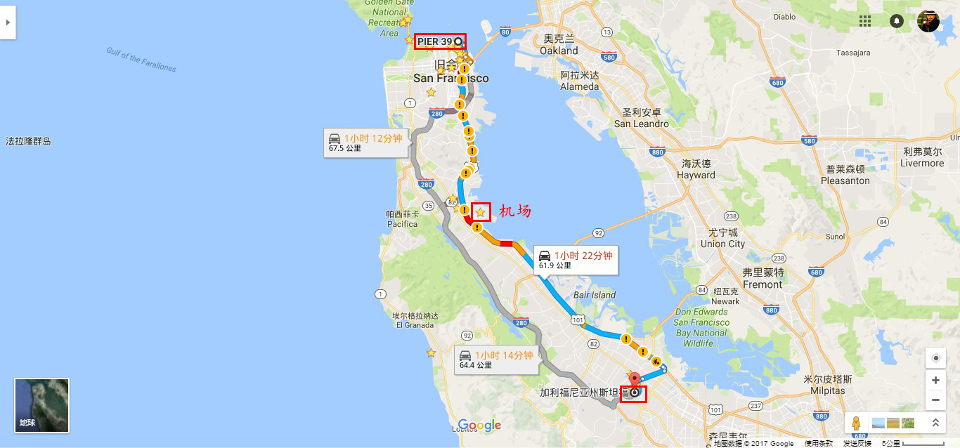 美国西部旧金山1号公路到洛杉矶到拉斯维加斯到优胜美地行