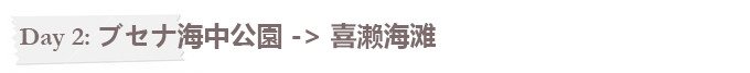 Day2:ブセナ海中公園+喜濑海滩 Day2:ブセナ海中公園+喜濑海滩